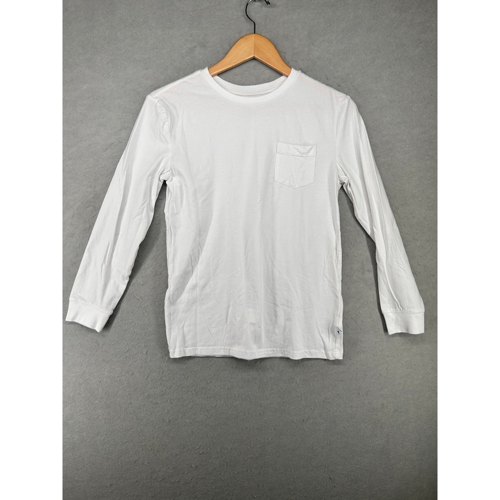 Tommy Bahama Boys XL White Long Sleeve Pocket T-Shirt Cotton Blend RN 75343